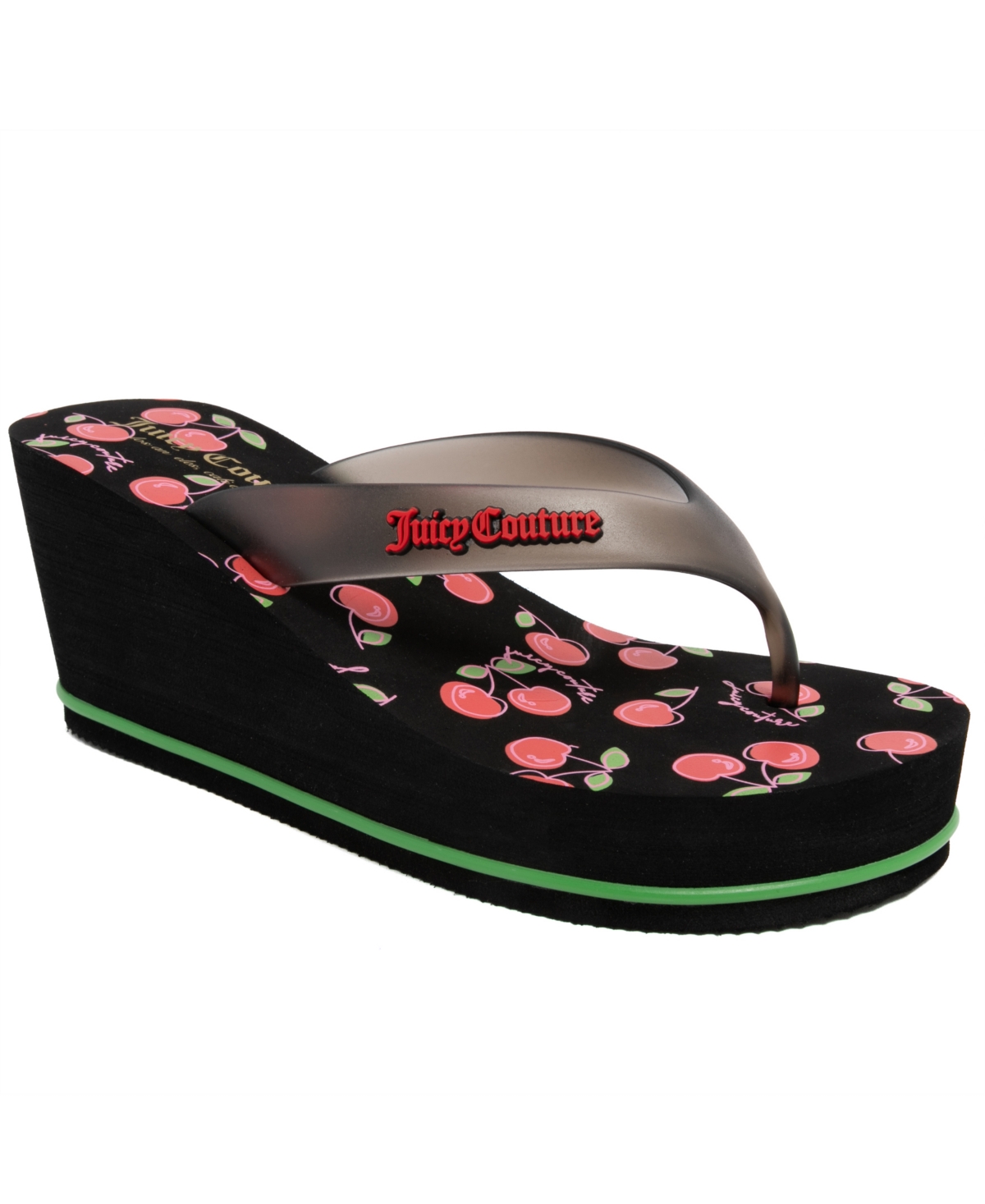 Juicy Couture Women's Platform Thong Wedge Sandals In Black