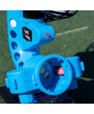 Portable Baseball Pitching Machine with Bat and 12 Training Balls Battery Powered with 3 Adjustable Launch Angles for Kids and Beginners