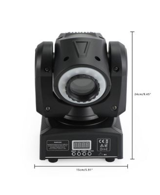 100W RGBW Moving Head Stage Light with Dynamic Pattern & Rainbow Effects, Sound/DMX Ready