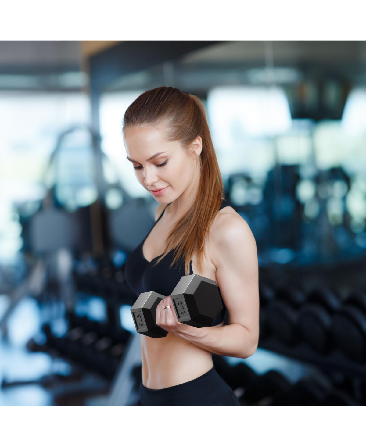 BalanceFrom Dumbbell Set with Stand, Rubber Encased Home Gym Hand Weights