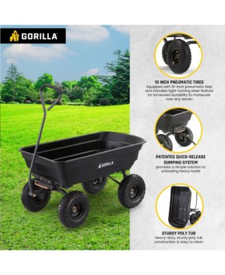 Poly Garden Dump Cart Camping Beach Wagon, 600 Pound Capacity