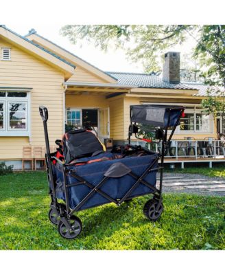 Collapsible Folding Heavy Duty Push Pull Utility Cart Wagon