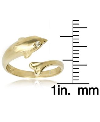 Solid 10K Gold Adjustable Nautical Dolphin toe ring toe ring