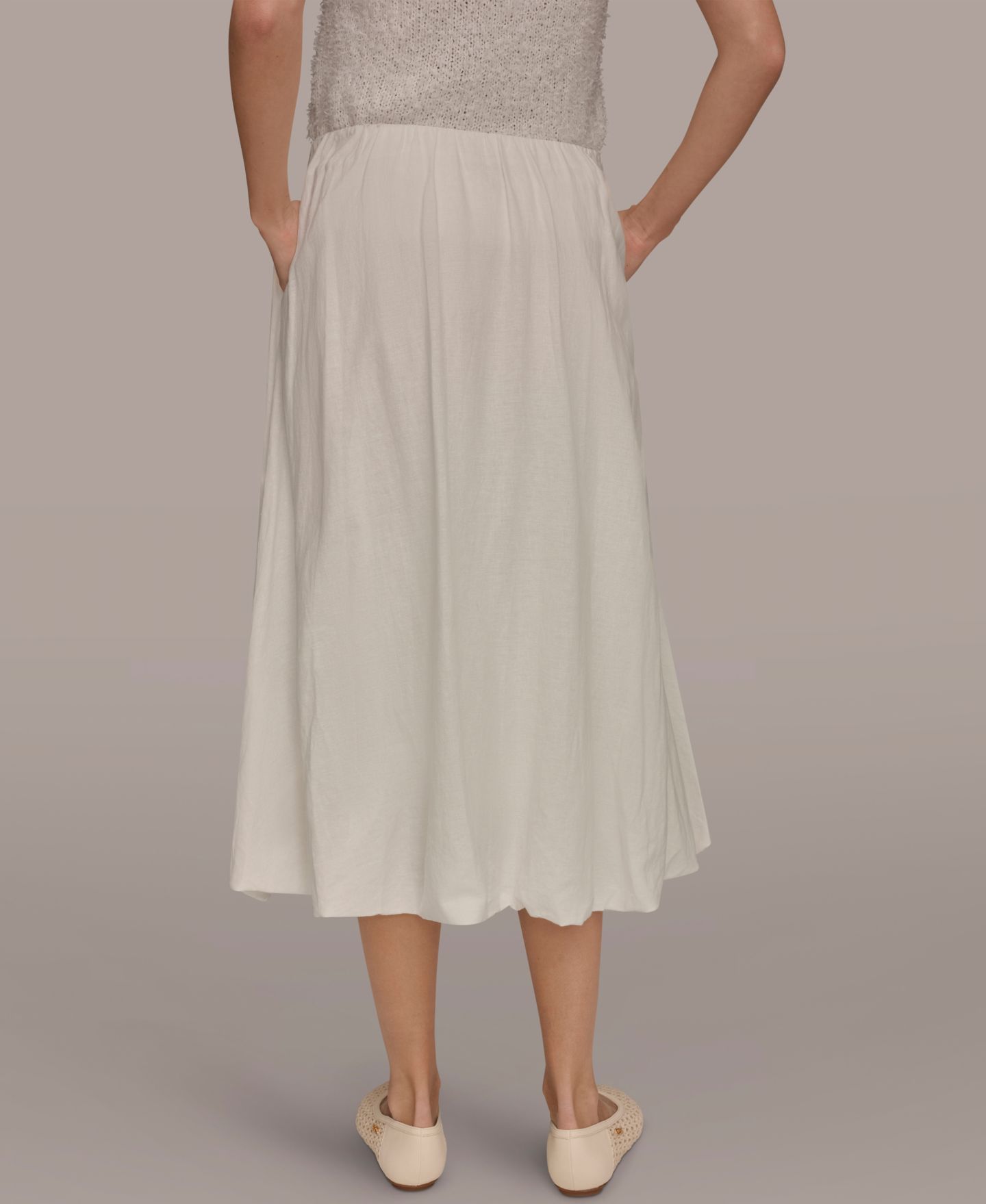 Женская юбка Donna Karan Weekend Midi Bubble, цвет: Кремовый — фото 2