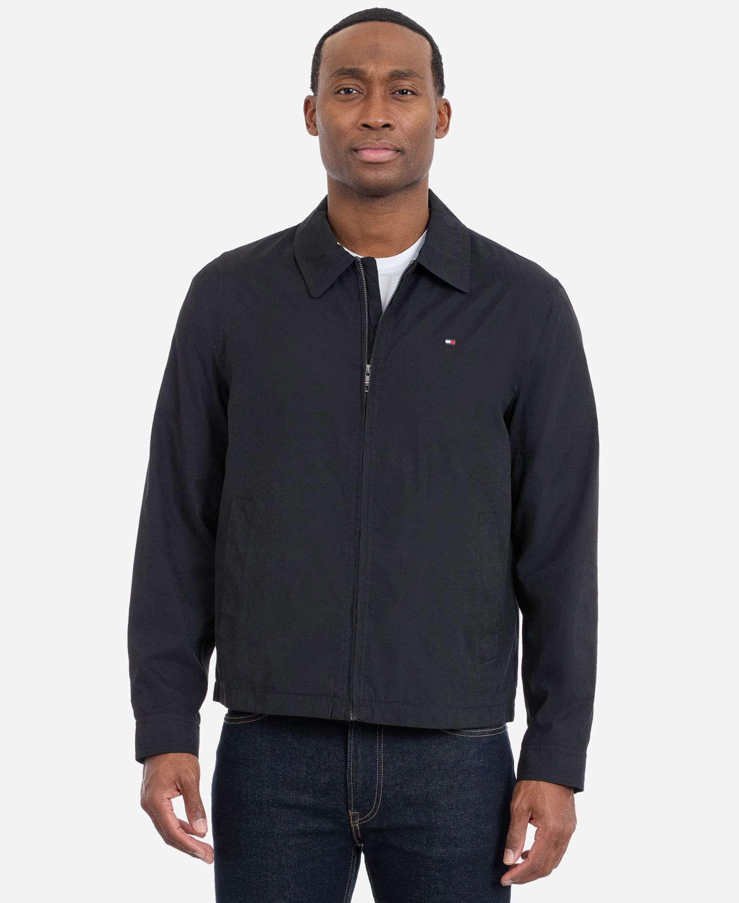 Мужская куртка Tommy Hilfiger Wind Resistant Golf Jacket, цвет: Чёрный — фото 2