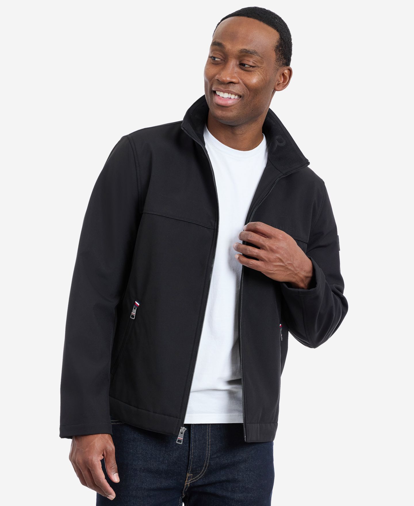 Мужская куртка Tommy Hilfiger Softshell Hipster Long-Sleeve, цвет: Чёрный — фото 4