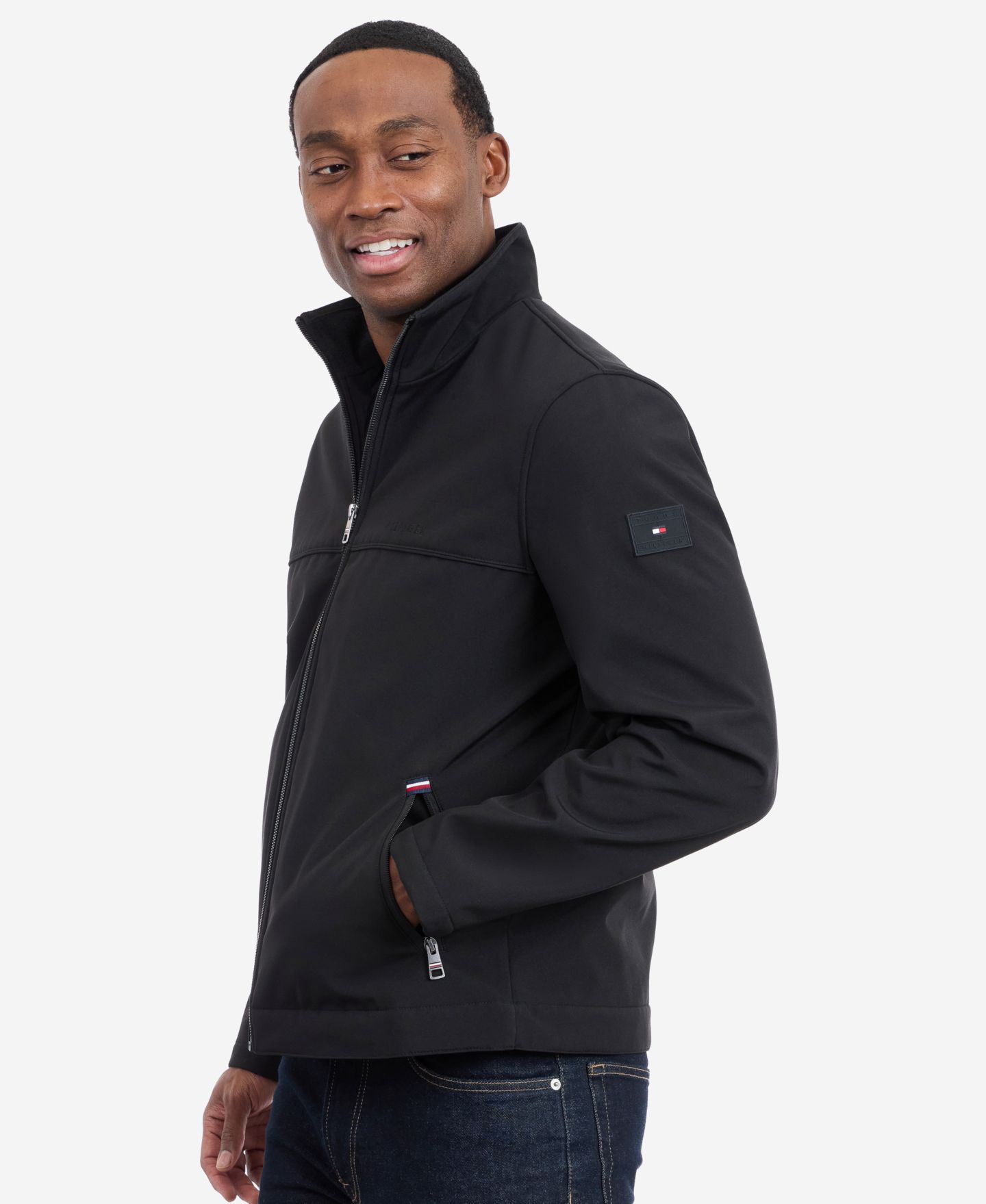 Мужская куртка Tommy Hilfiger Softshell Hipster Long-Sleeve, цвет: Чёрный — фото 8