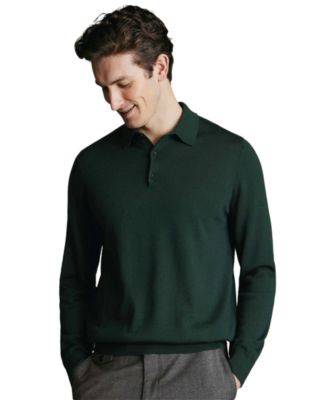 Men's Merino Wool Polo Sweater