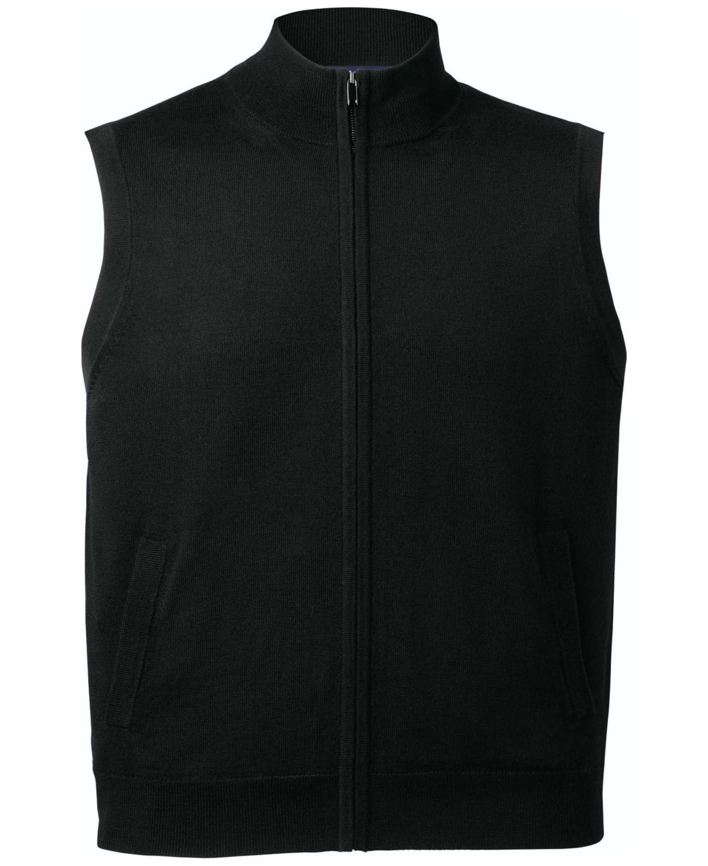 Мужской свитер Charles Tyrwhitt Regular-Fit Gilet, цвет: Чёрный — фото 4