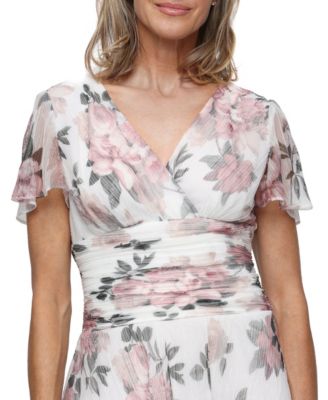 Women's Printed Tea-Length Midi Dress