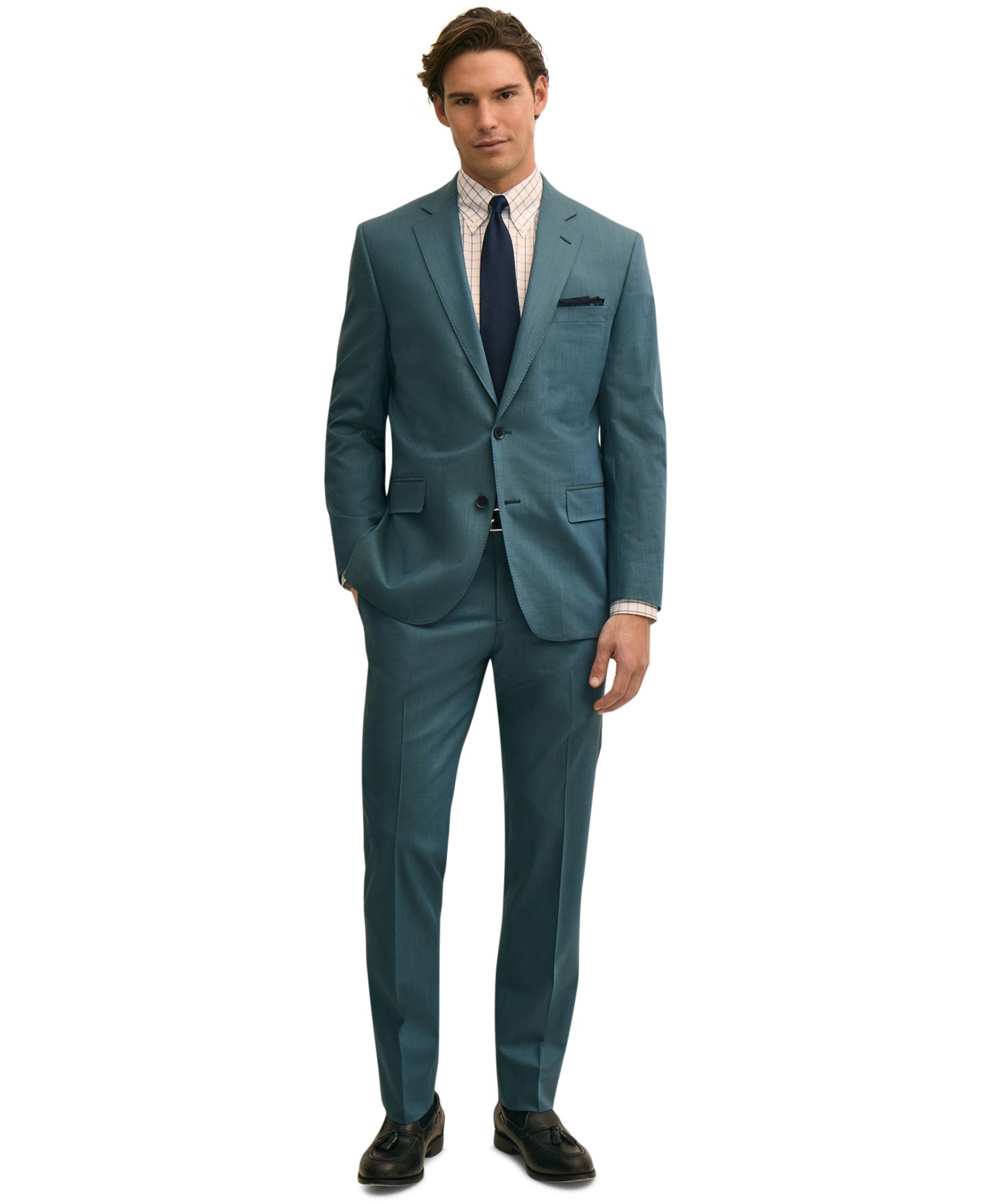 Мужские комплекты Brooks Brothers Wool Stretch Classic-Fit Suit Separates, цвет: Светлый серый — фото 2