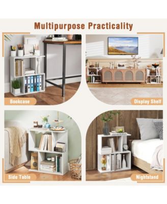 3-Tier Bookshelf with Display Shelf for Small Space