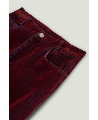 Women's Velvet Straight-Leg Pants