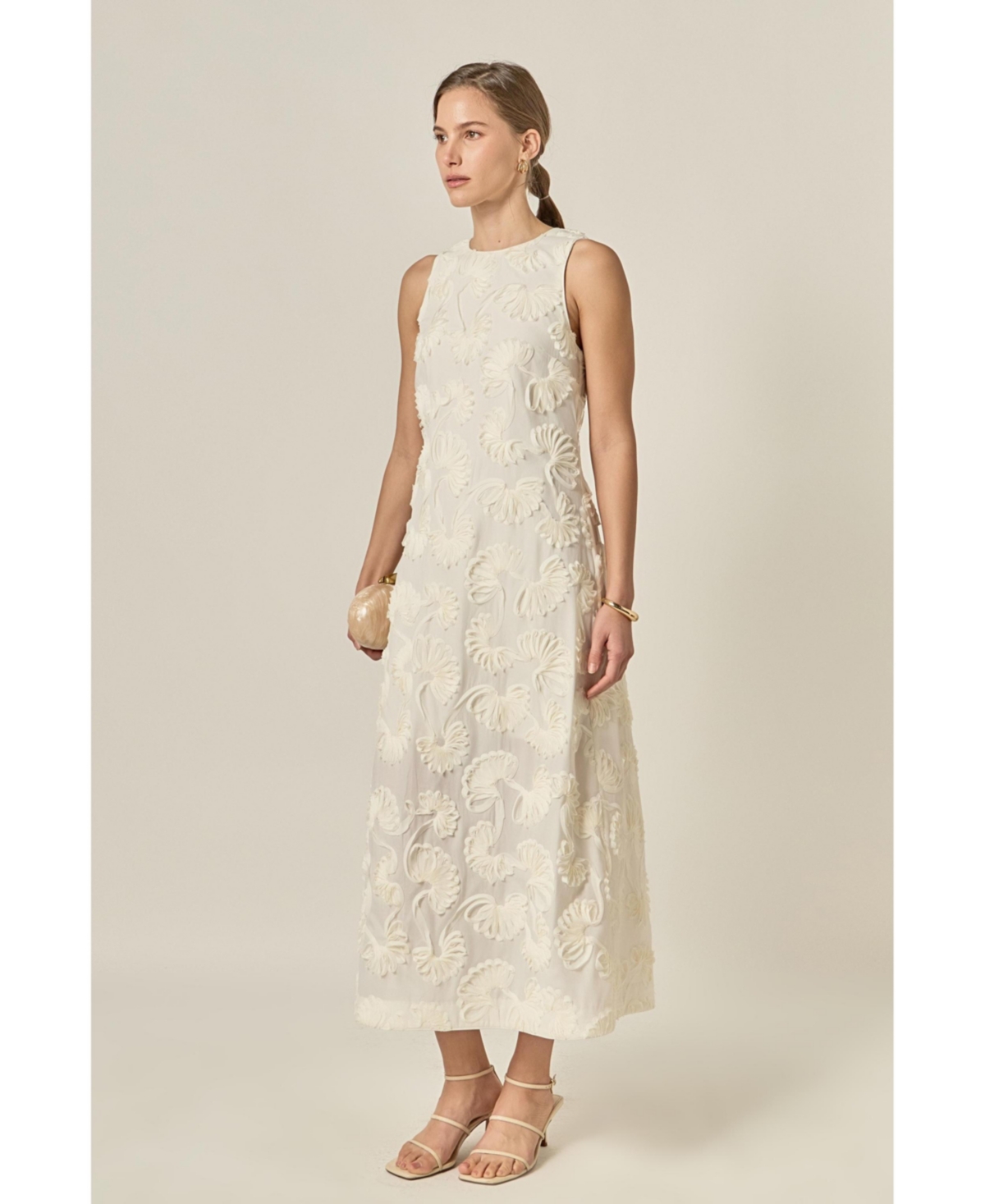 English Factory Women's Shell Sleeveless Midi Dress