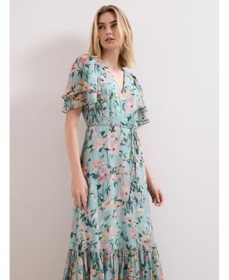 Women's Violet V-Neck Maxi Dress