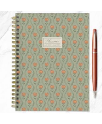 July 2026 - June 2027 Repeated Posies Medium Weekly Monthly Planner