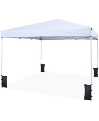 10x10 ft Pop-Up Canopy Tent with Carry Bag and 4 Sandbags