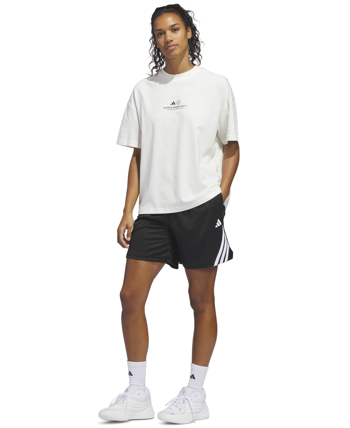 adidas Women's 3-Stripe Basketball Shorts