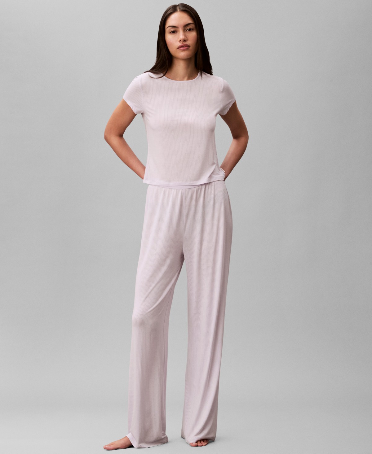 Женские Calvin Klein Women's Wide-Leg Sleep Pajama Pants QS7615 — фото 1