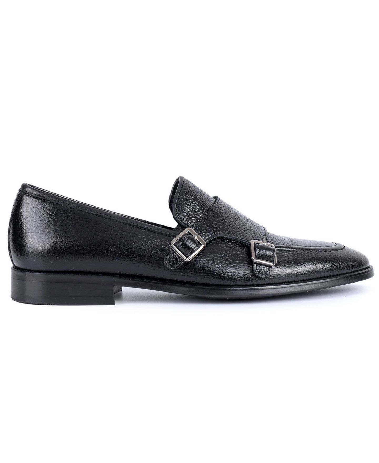 Мужские туфли VELLAPAIS Ledonia Double Monk Strap, цвет: Чёрный — фото 2