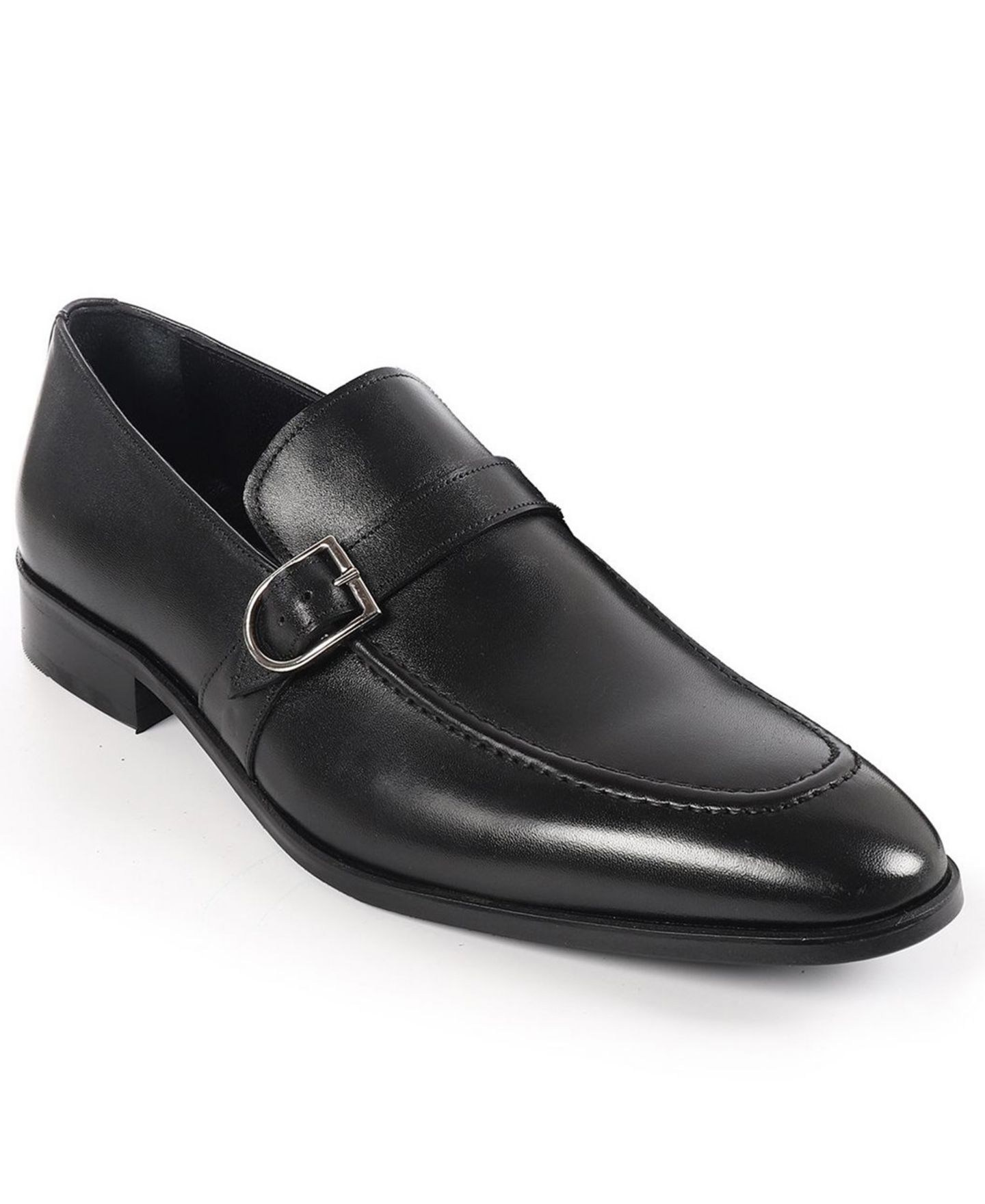 Мужские туфли VELLAPAIS Classic Monk Strap, цвет: Чёрный — фото 1