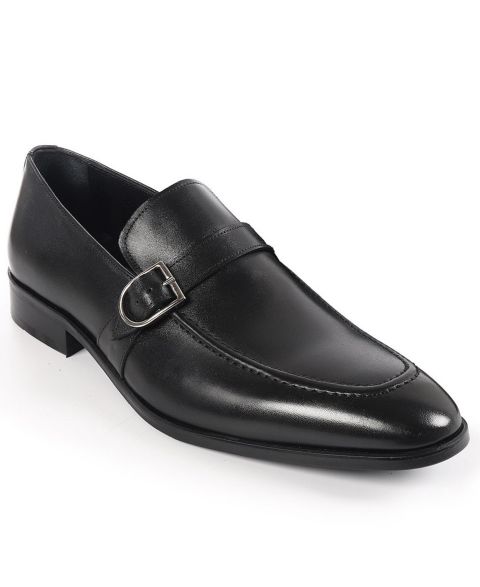 Мужские туфли VELLAPAIS Classic Monk Strap, цвет: Чёрный