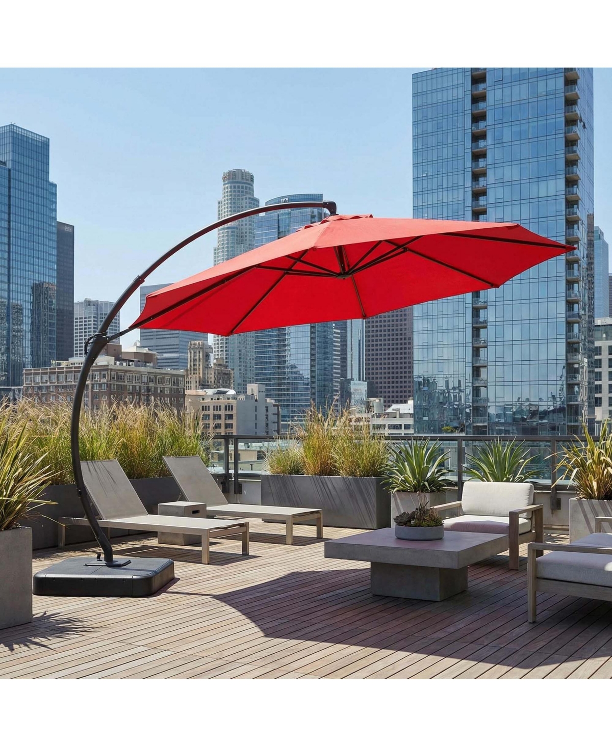 Boyel Living Luxury Cantilever Patio Umbrella - Durable, Wind-Resistant & Adjustable for Outdoor Relaxation