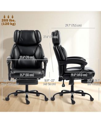 Massage Office Chair with Heat Reclining Function