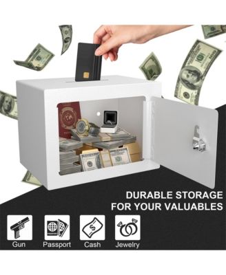 Mini Storage Cabinet Secure Safe With Key and Password