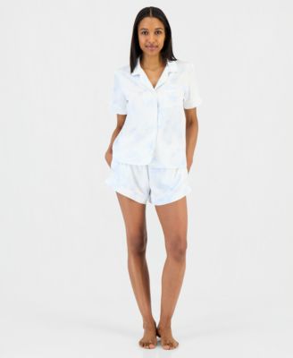 Women's Stretch Satin Short-Sleeve Pajama Set