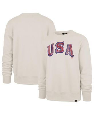 Men's Cream USA Hockey Imprint Headline Sweatshirt