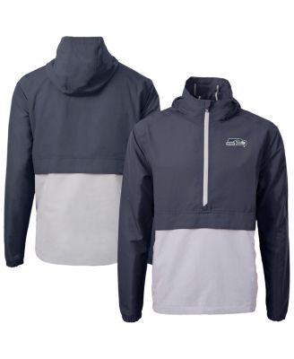 Men's Blue Seattle Seahawks Charter Anorak Half-Zip Jacket