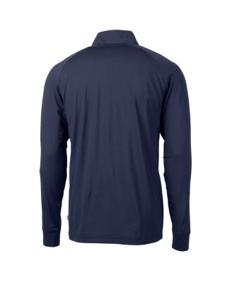 Men's Navy Chicago Bears Adapt Eco Knit Stretch Big Tall Quarter-Zip Throwback Pullover