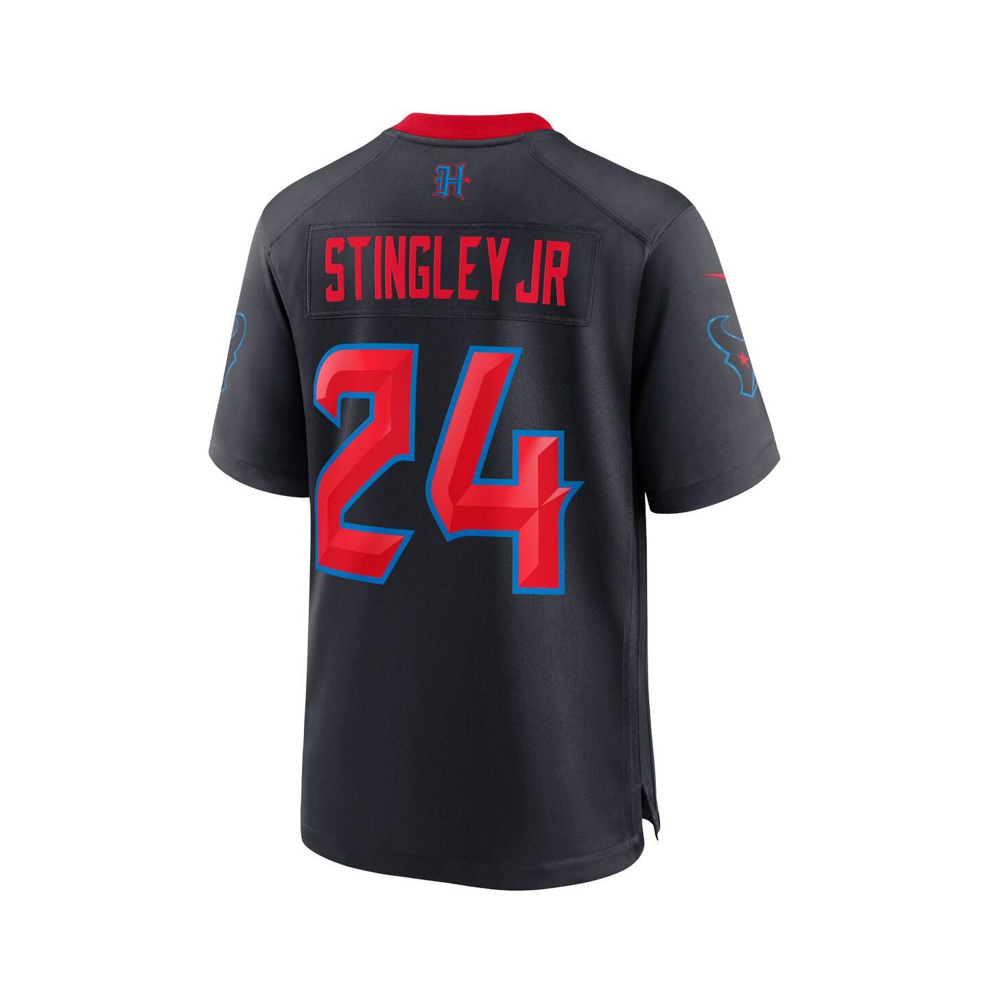Мужской топ Nike Derek Stingley Jr. Navy Houston Texans 2nd Alternate Game Jersey — фото 7
