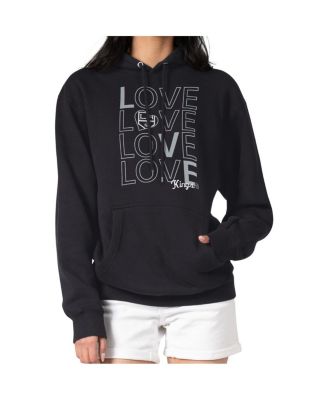 Women's Black Los Angeles Kings Hockey Love Fleece Pullover Hoodie