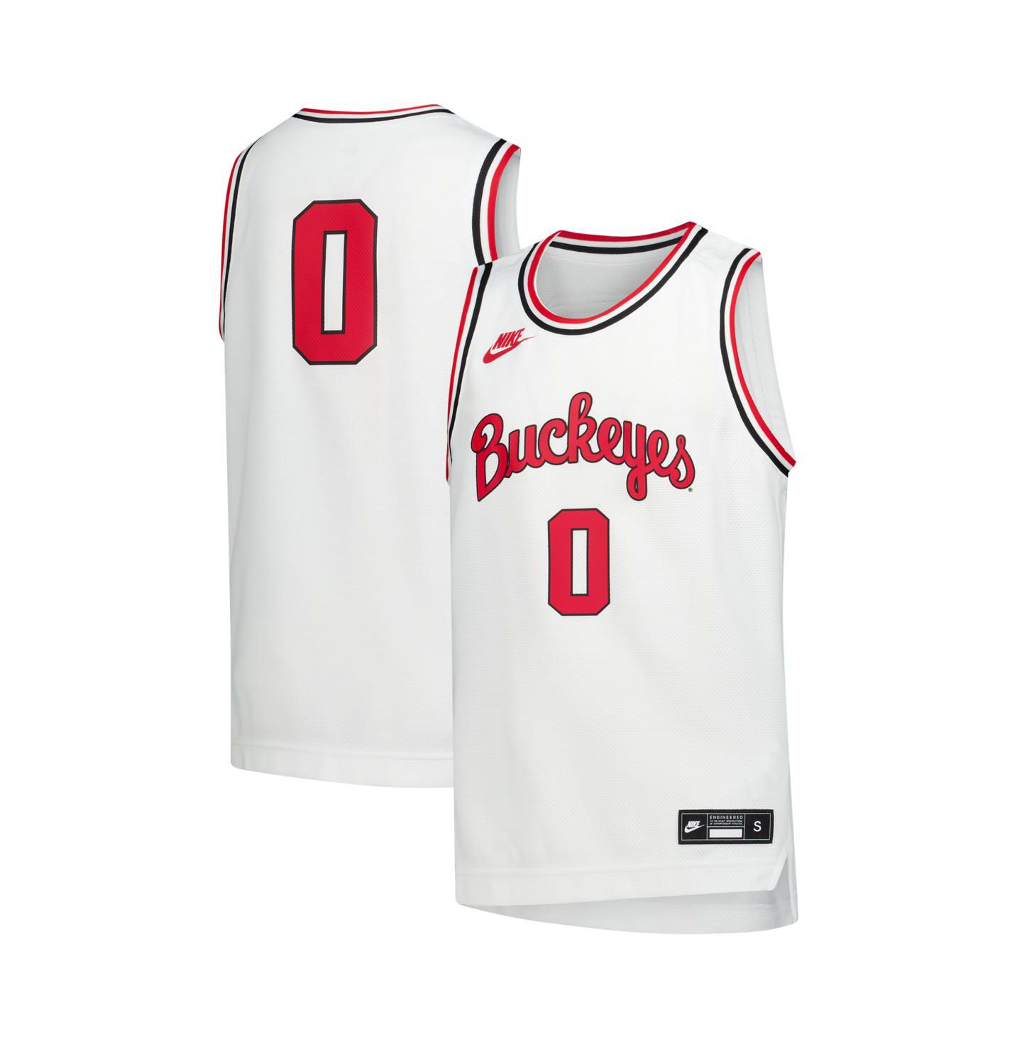 Детское баскетбольное джерси Nike Ohio State Buckeyes Replica, White — фото 1