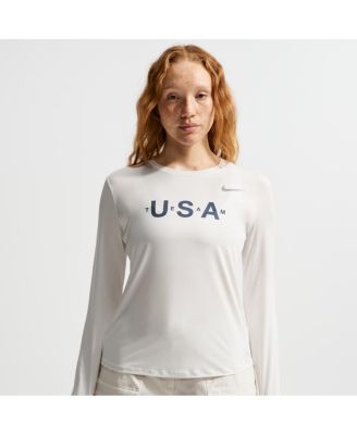 Women's ACG White Team USA Dri-FIT Primary Logo Long Sleeve T-Shirt