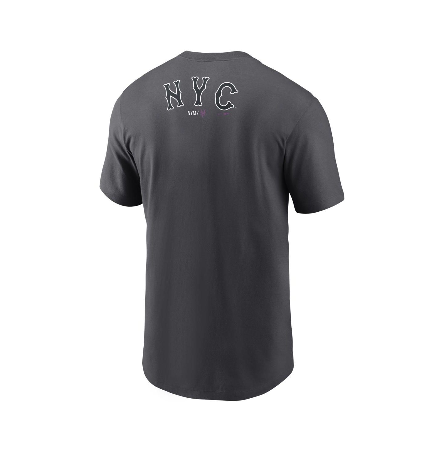 Мужская футболка Nike Anthracite New York Mets City Connect 2-Hit — фото 3