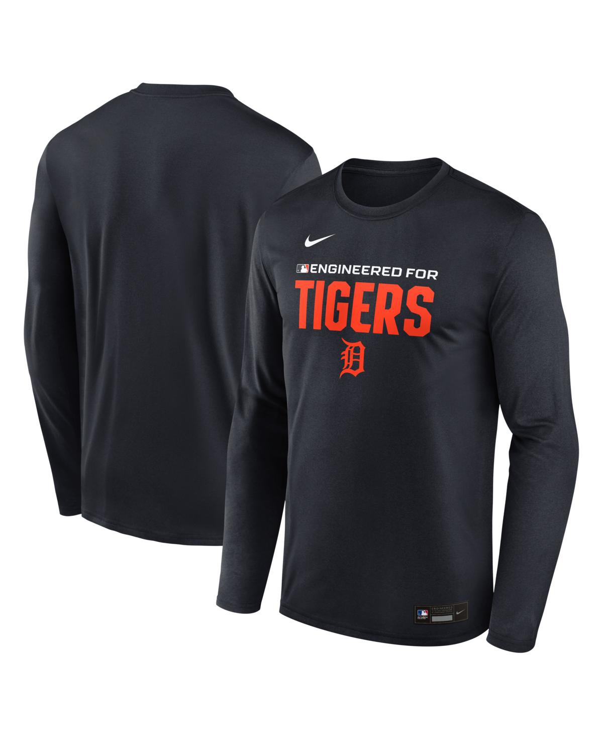 Nike Men's Navy Detroit Tigers Authentic Collection Legend Dri-fit Long Sleeve T-Shirt
