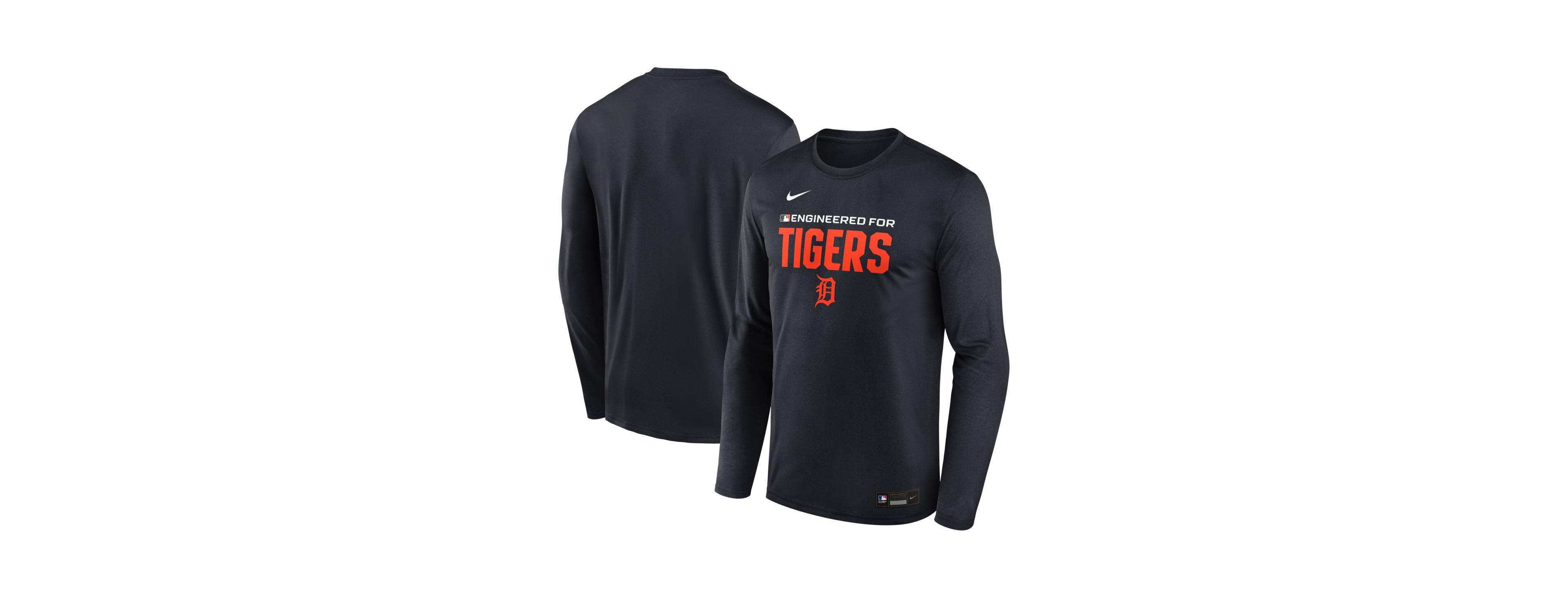 Nike Men's Navy Detroit Tigers Authentic Collection Legend Dri-fit Long Sleeve T-Shirt