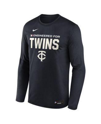Men's Navy Minnesota Twins Authentic Collection Legend Dri-FIT Long Sleeve T-Shirt