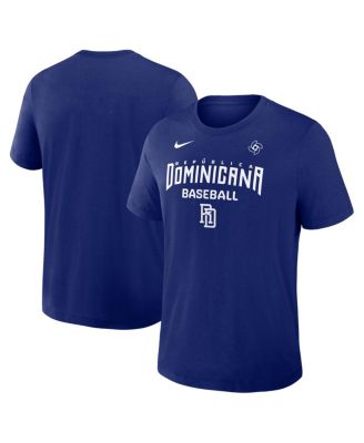 Men's Royal Dominican Republic Baseball 2026 World Baseball Classic Authentic Collection Early Work Dri-FIT Tri-Blend T-Shirt
