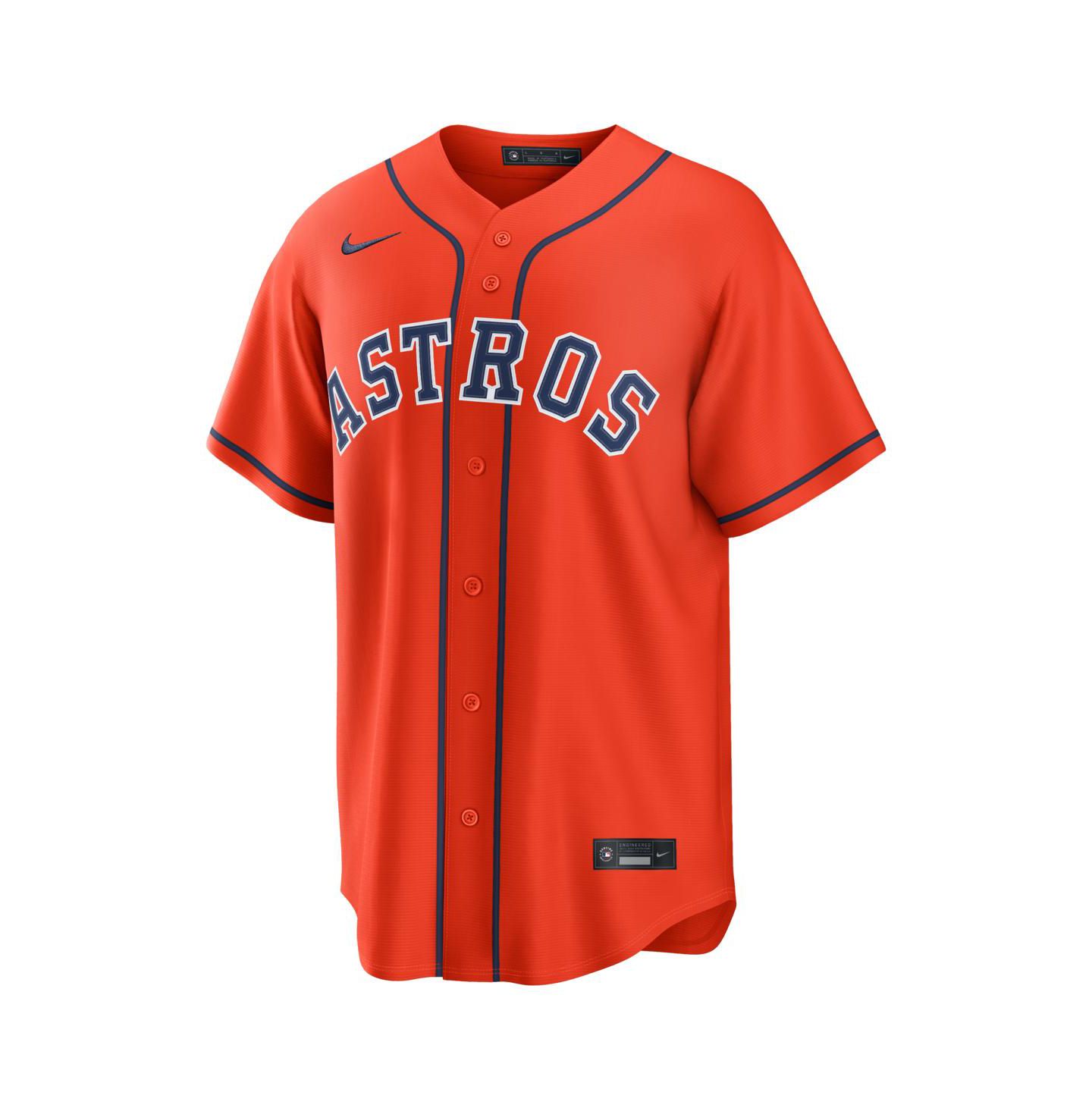 Мужской топ Nike Jose Altuve Orange Houston Astros Alternate Replica Jersey — фото 5