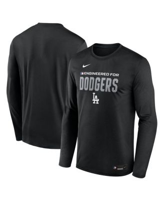 Men's Black Los Angeles Dodgers Authentic Collection Legend Dri-FIT Long Sleeve T-Shirt