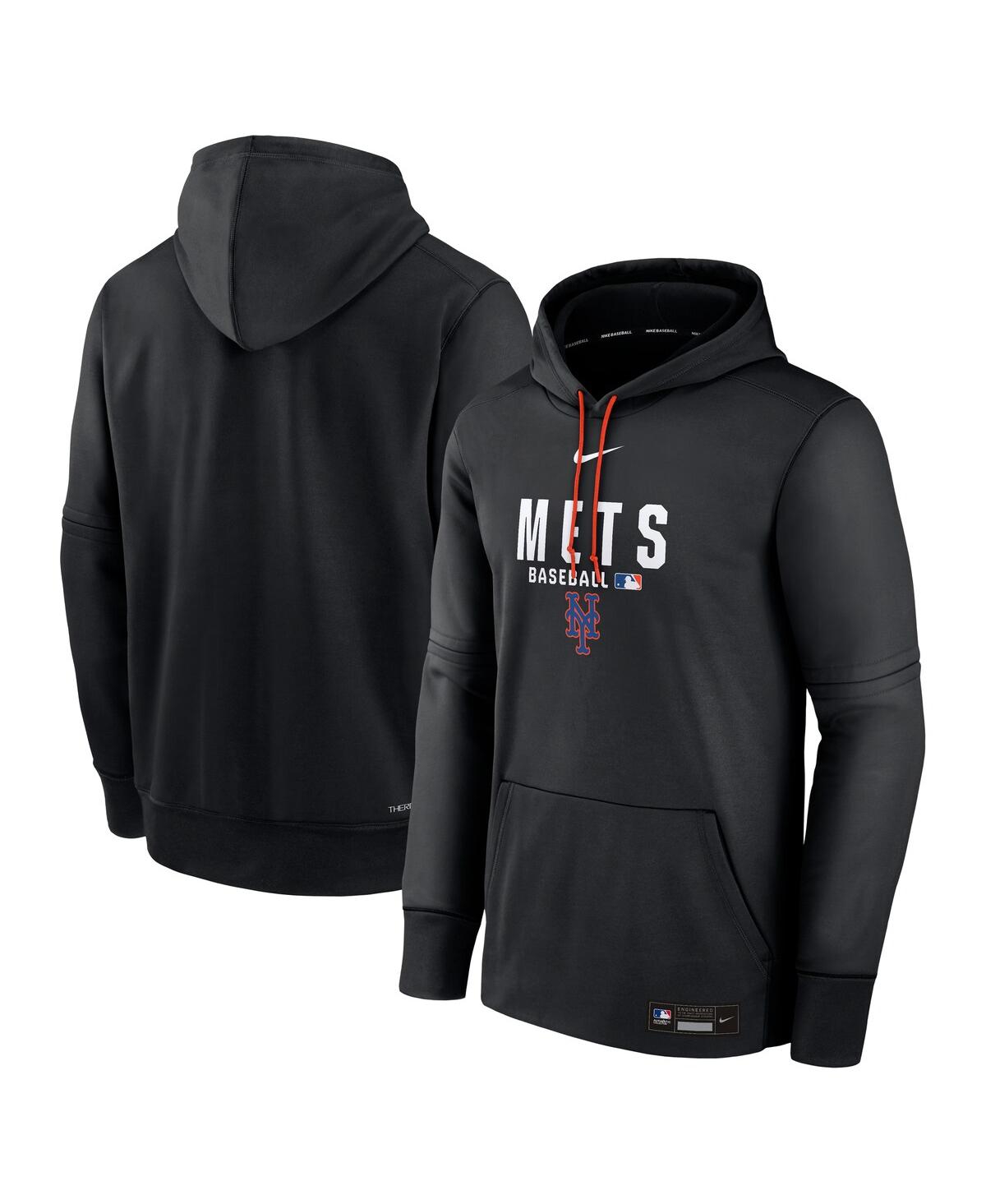 Nike Men's Black New York Mets Authentic Collection Therma-fit Hoodie