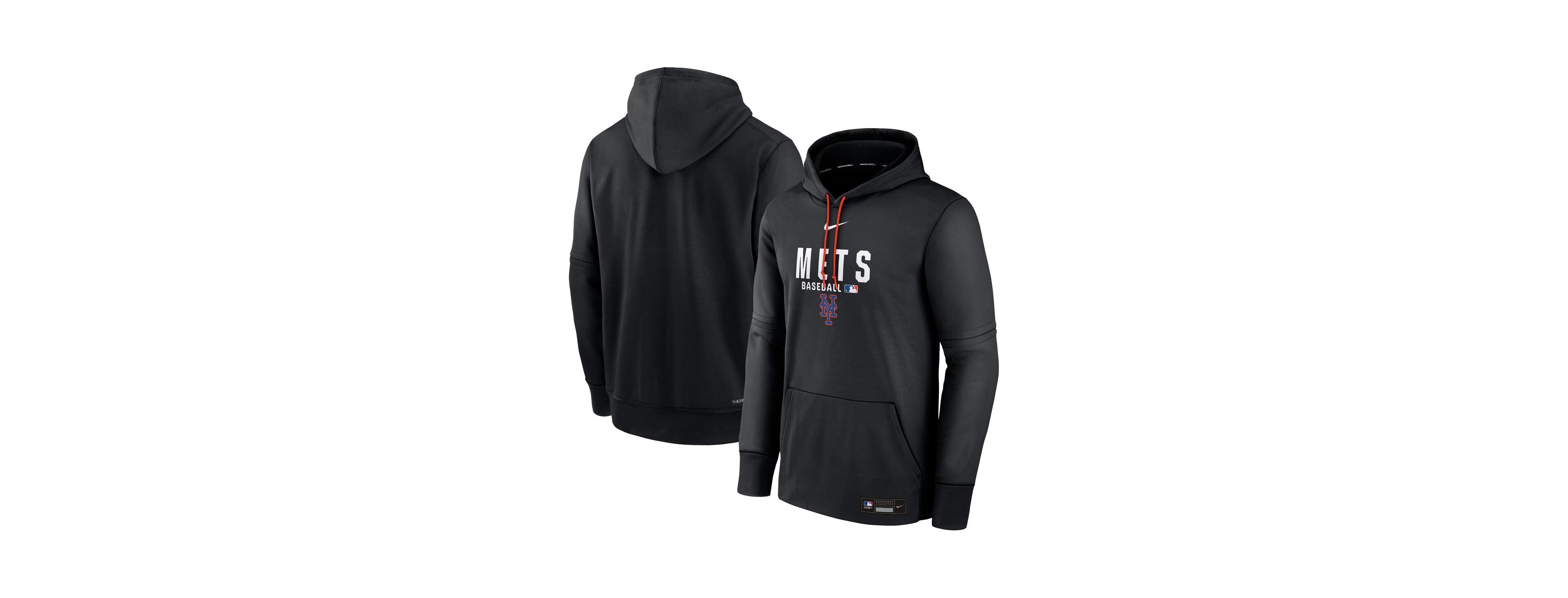Nike Men's Black New York Mets Authentic Collection Therma-fit Hoodie