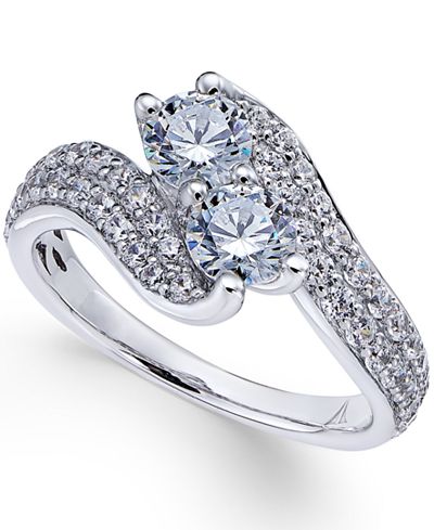Two Souls, One Love® Diamond Anniversary Ring (1-1/2 ct. t.w.) in 14k White Gold