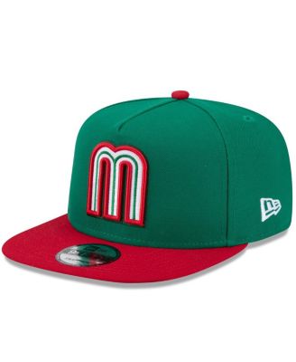 Men's Green/Red Mexico Baseball 2026 World Baseball Classic 9FIFTY A-Frame Snapback Hat