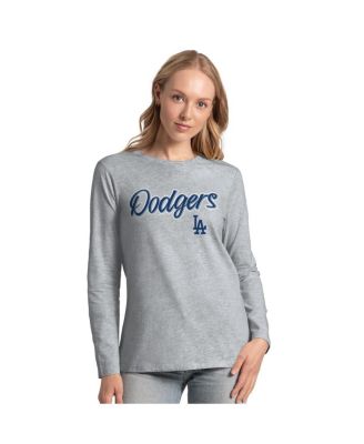 Women's Royal/Heather Gray Los Angeles Dodgers Short-Sleeve & Long-Sleeve T-Shirt Combo Pack