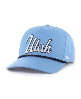 Men's Light Blue Utah Mammoth Overhand Logo Side Patch Adjustable Hitch Hat